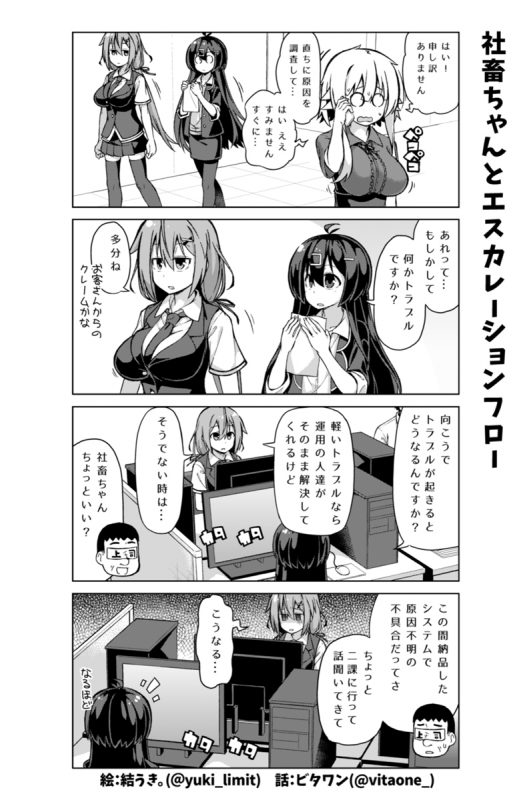 社畜ちゃん漫画 101話「社畜ちゃんとエスカレーションフロー」